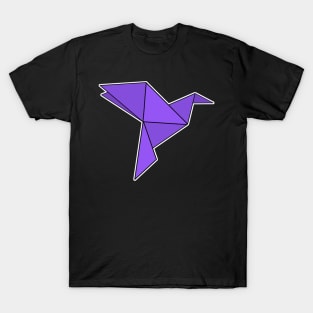 Flying Bird Origami Sticker Style Design T-Shirt